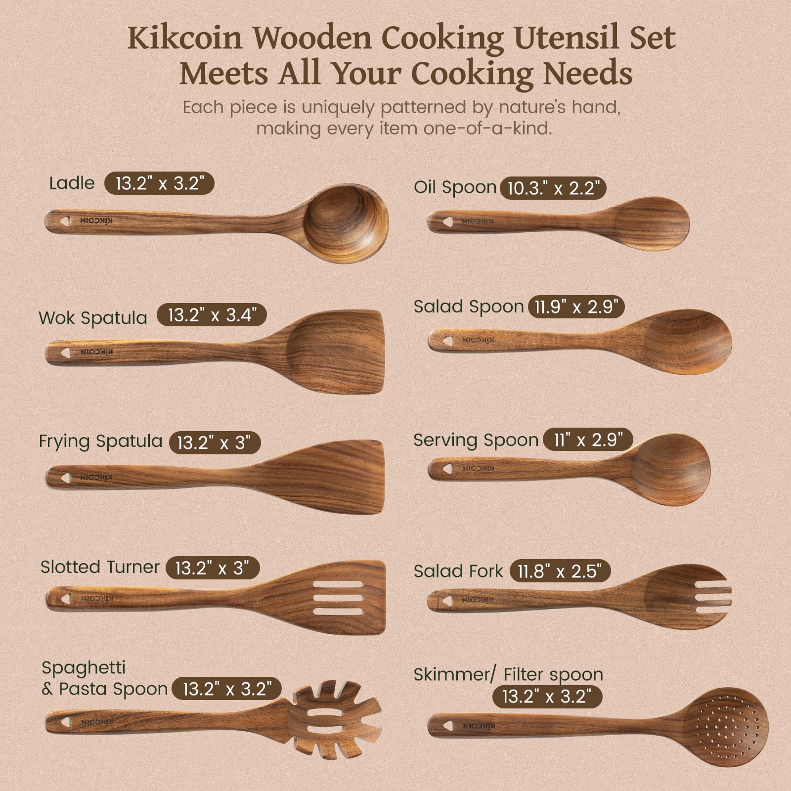 Kikcoin serving spoon for precise serving with a comfortable grip