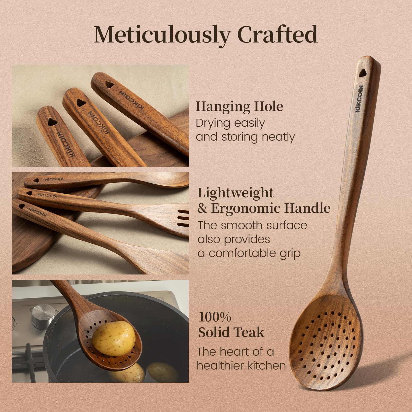 Kikcoin wok spatula designed for quick stir-frying and control