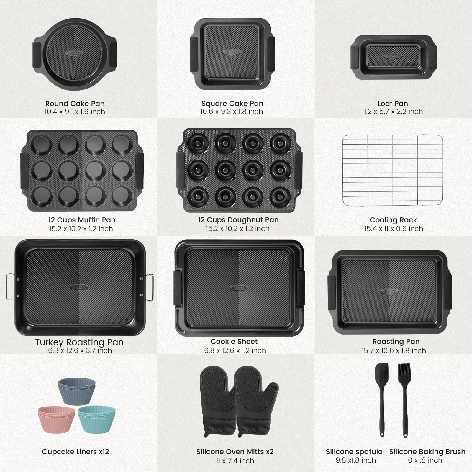 Kikcoin wave-base non-stick bakeware ensures easy release and clean baking