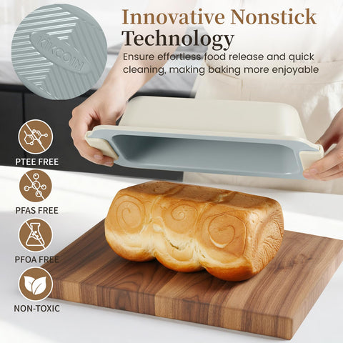 Kikcoin wave-texture base enhances non-stick release for smooth baking.