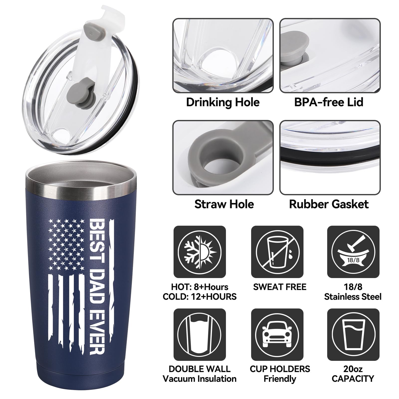 KIKERRO durable BPA-free mug ideal for work and outdoor adventures