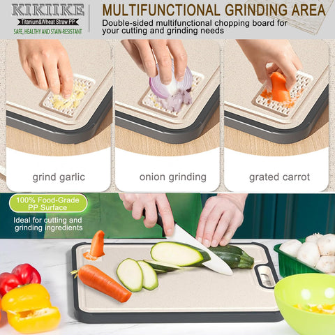 KIKIIKE versatile board suits chopping, rolling dough, and fruit plating.