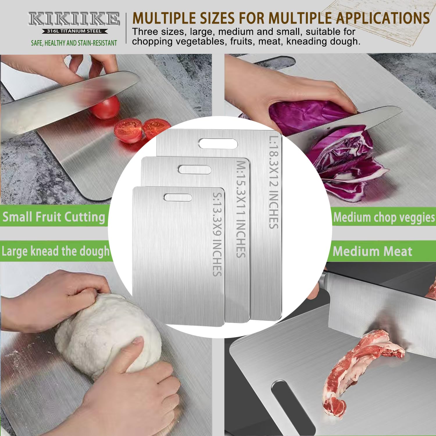 KIKIIKE titanium cutting board, dough kneading use.