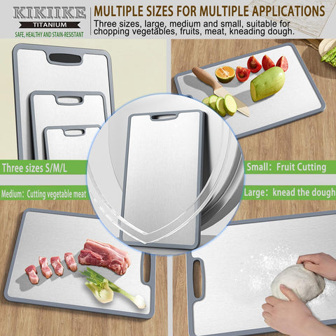 KIKIIKE titanium cutting board handle and light weight make hanging and storage simple.