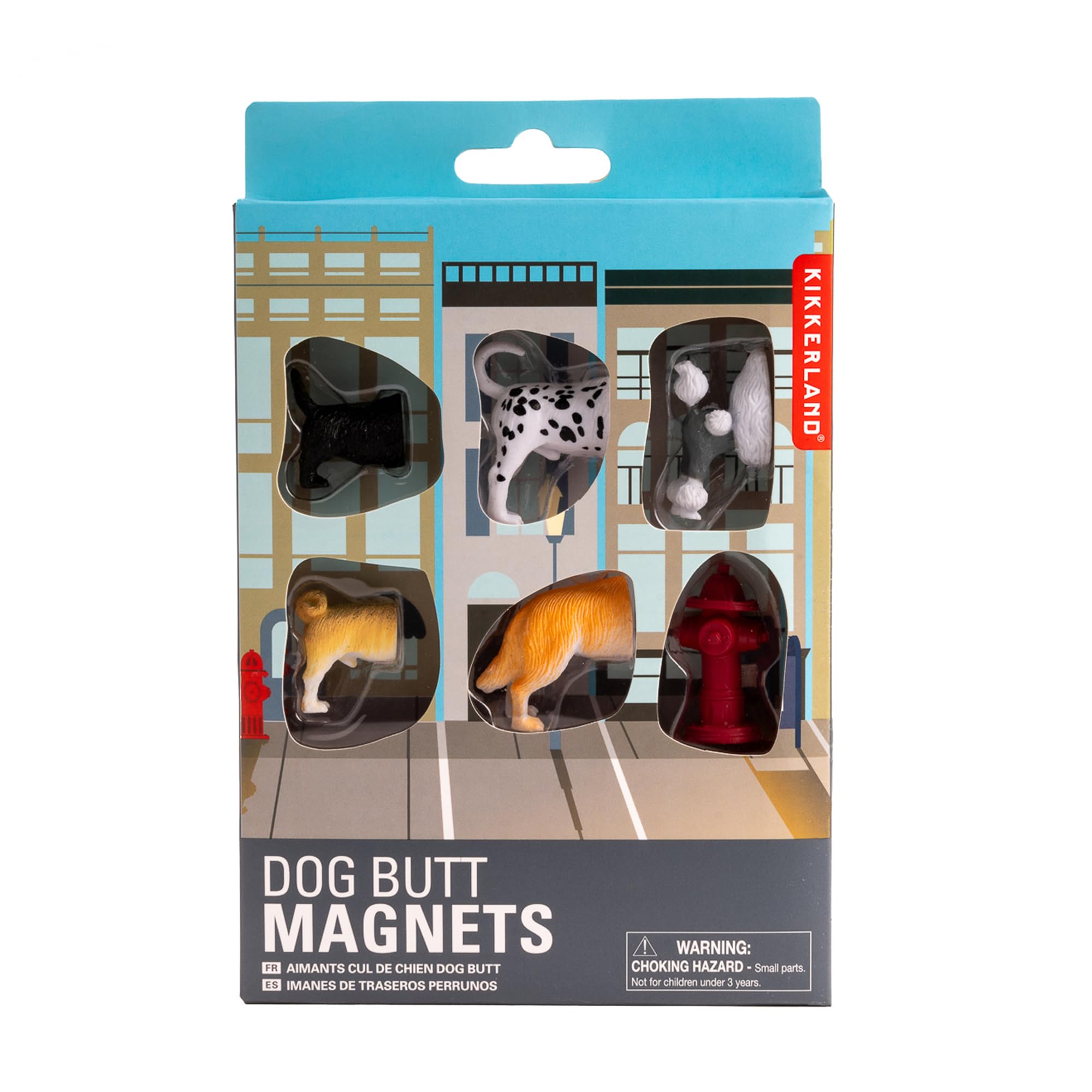 Kikkerland dog butt magnets brighten an office space with fun accents