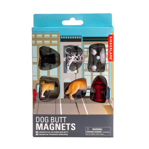 Kikkerland dog butt magnets brighten an office space with fun accents