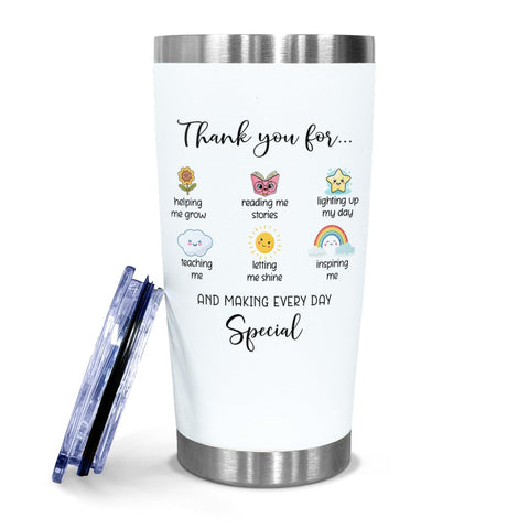 Kilyhome teacher appreciation tumbler with heart-icons aids daily gratitude rituals