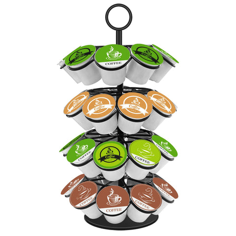 KIMIUP coffee pod holder with 360-degree spin for easy pod access.