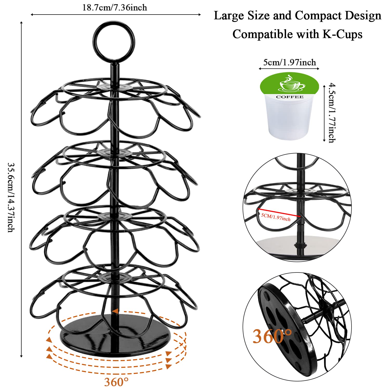 KIMIUP detachable pod holder simplifies cleaning and maintenance.