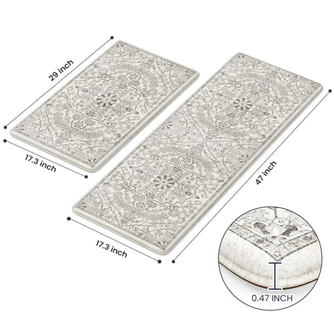 KIMODE 47-inch kitchen mat provides ample coverage for standing near the sink