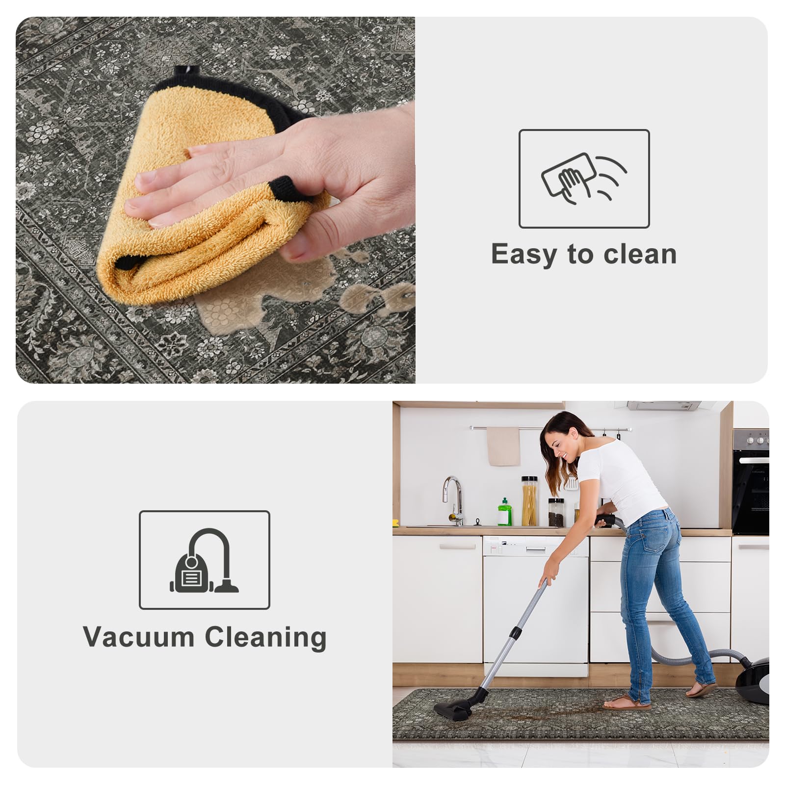 Kimode mat with soft foam delivers comfortable cushioning during long kitchen tasks.