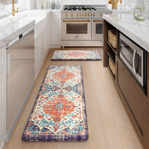 Bright orange and purple palette adds warm charm to daily routines.