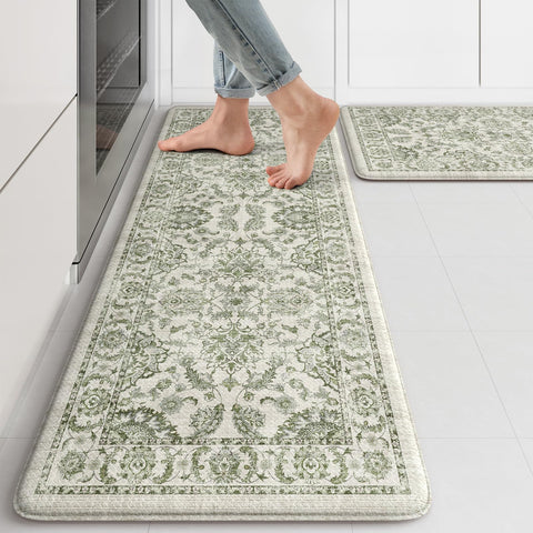 KIMODE anti-fatigue mat set cushions feet during long kitchen prep