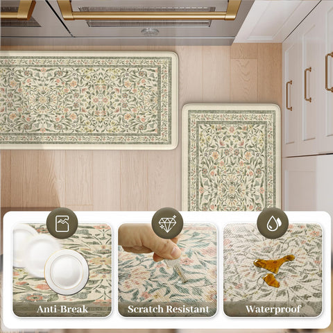KIMODE cushioned foam provides comfortable standing during kitchen tasks.