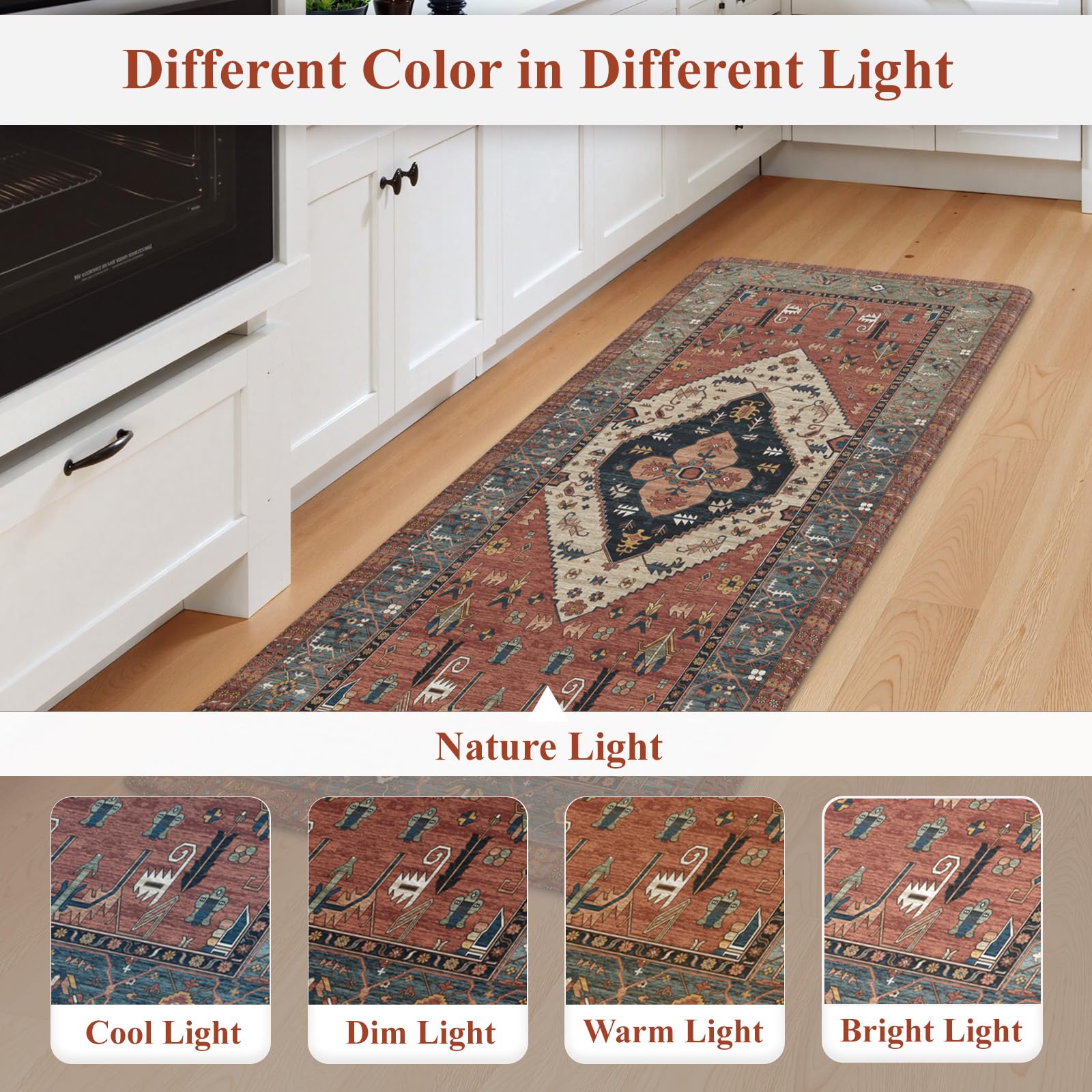 KIMODE durable, high-traffic kitchen floor mats for busy homes