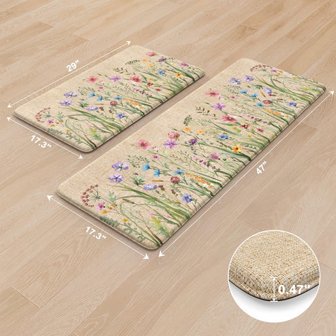 Kimode non-slip bottom keeps mats secure on various floor types.