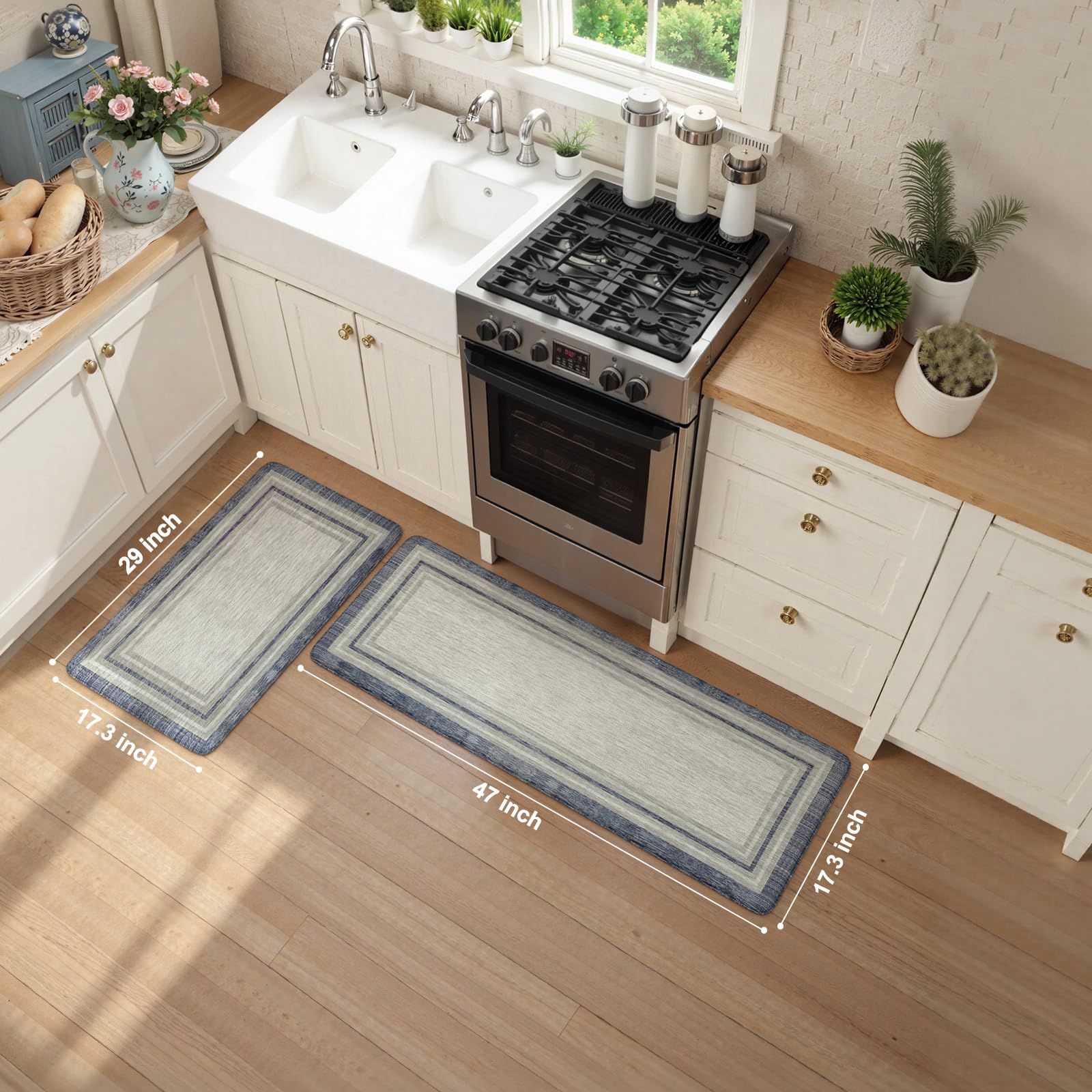 Two mats with different sizes for varied spaces