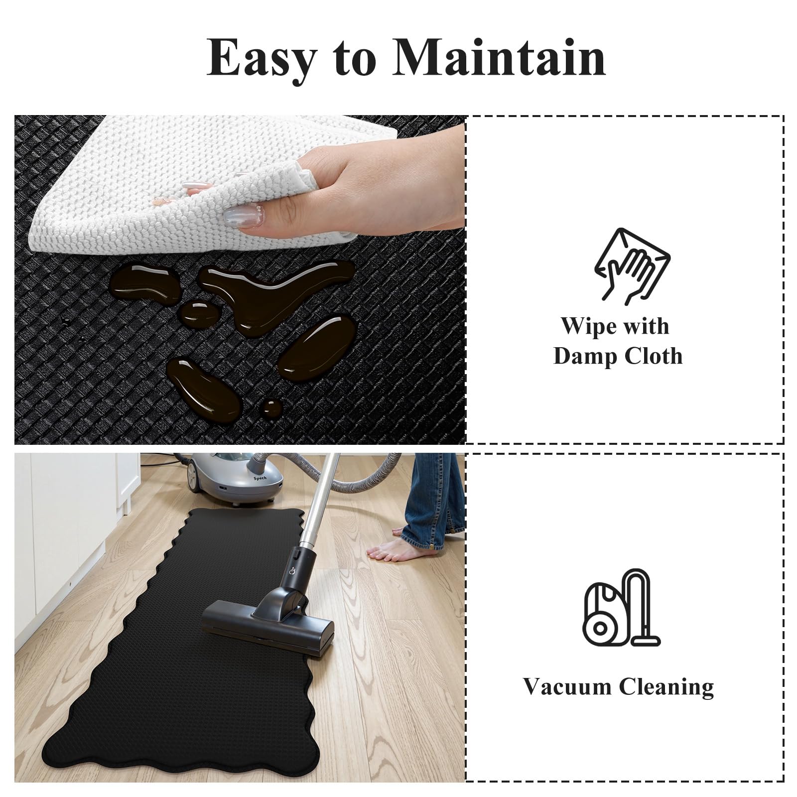 KIMODE anti-fatigue mat cushions feet during long cooking tasks