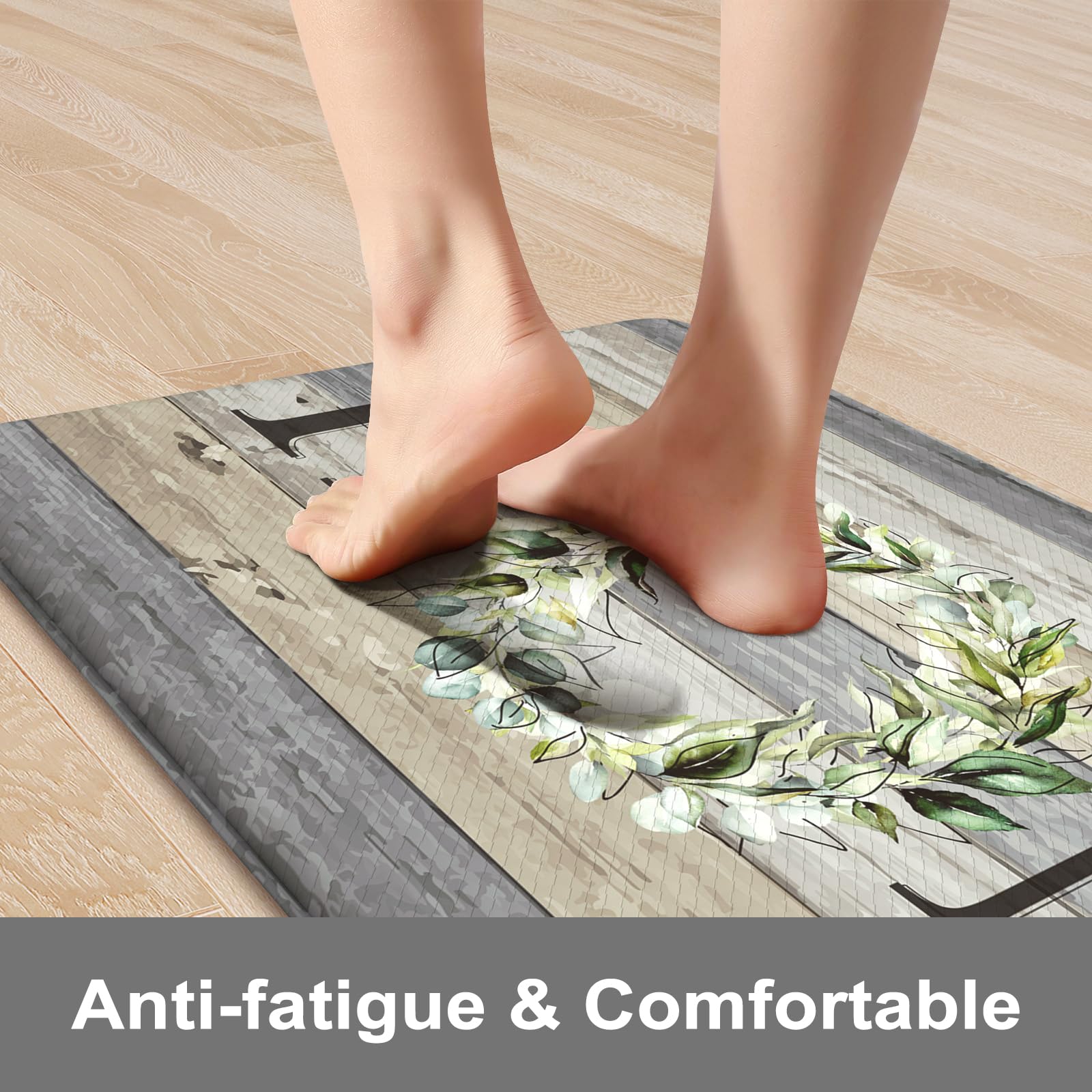 KIMODE 29x17 kitchen mat rectangle delivers compact comfort beside the sink.