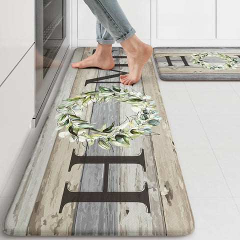 KIMODE 47x17 kitchen mat rectangle provides cushioned support for long cooking tasks.
