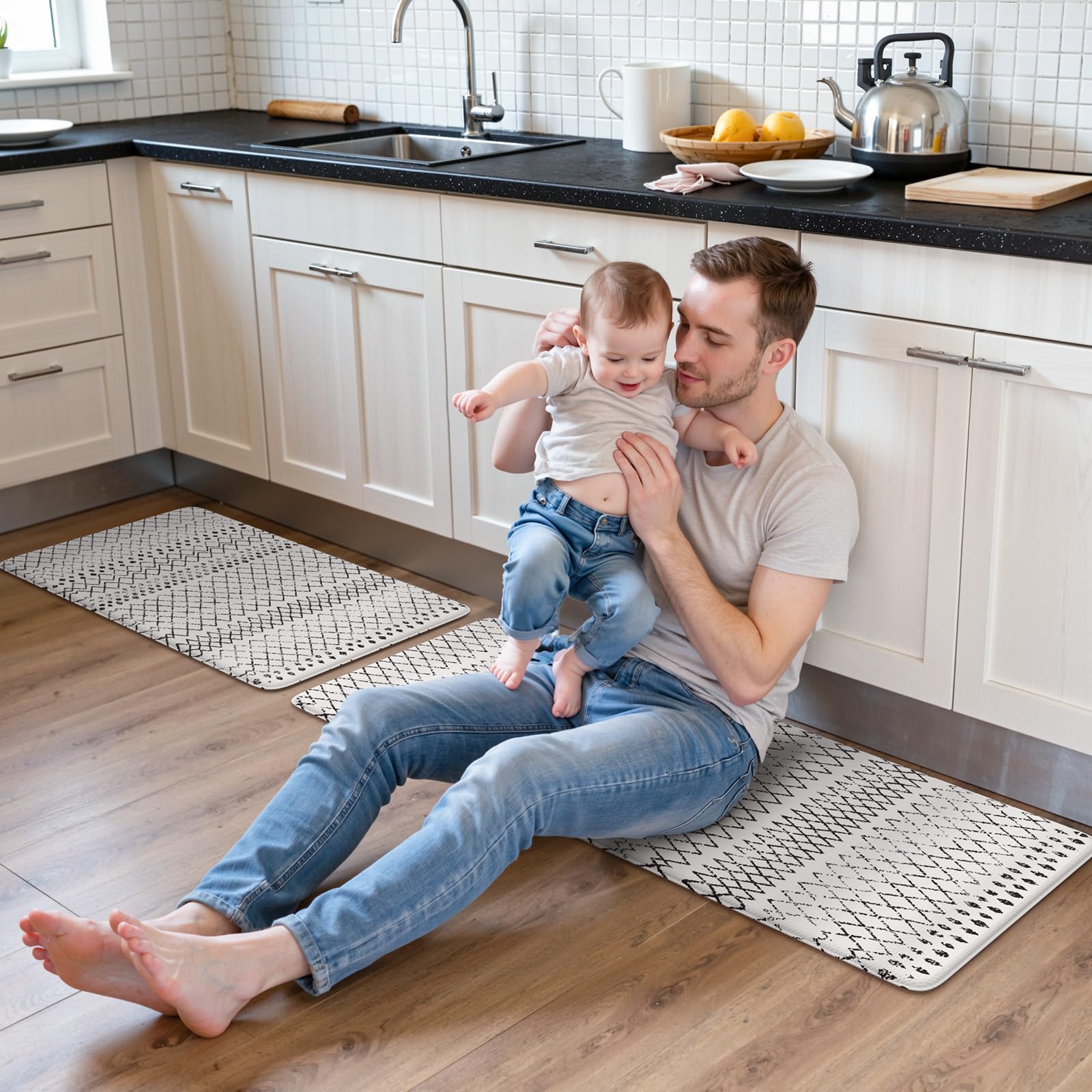 KIMODE mats resist stains and wipe clean for busy homes