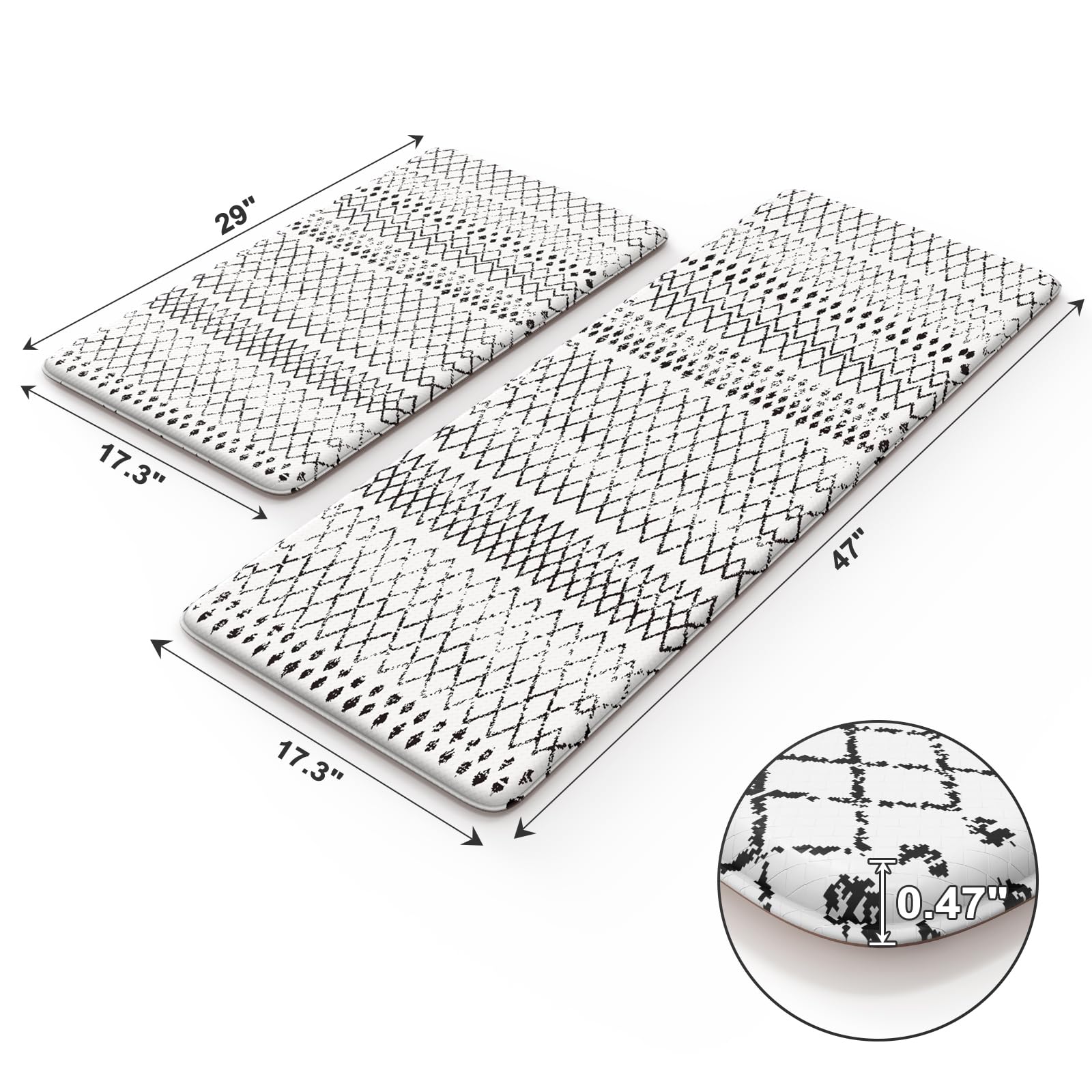 KIMODE mat with non-slip backing stays secure on various floors