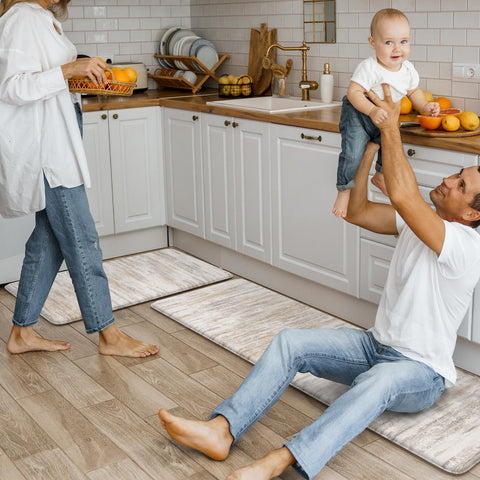 KIMODE versatile floor mats suitable for kitchen, laundry, office, or dining.