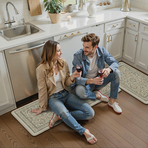 KIMODE versatile-use mats suitable for kitchen, laundry, dining, or office.