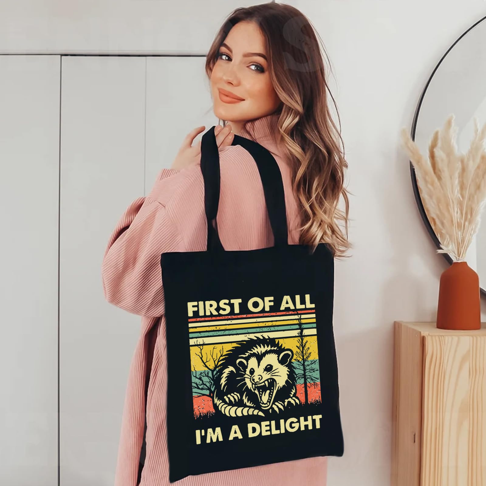 Kimoli Possum canvas tote with comfortable shoulder and hand carry