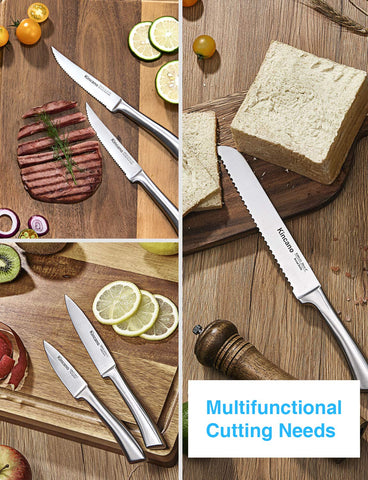 Kincano 8-inch carving knife close-up ideal for precise meat slicing.