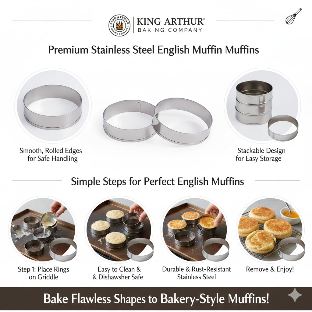 King Arthur rings are dishwasher safe for quick cleanup.
