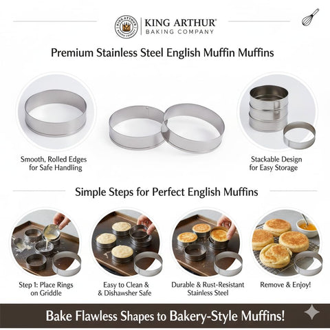 King Arthur rings are dishwasher safe for quick cleanup.