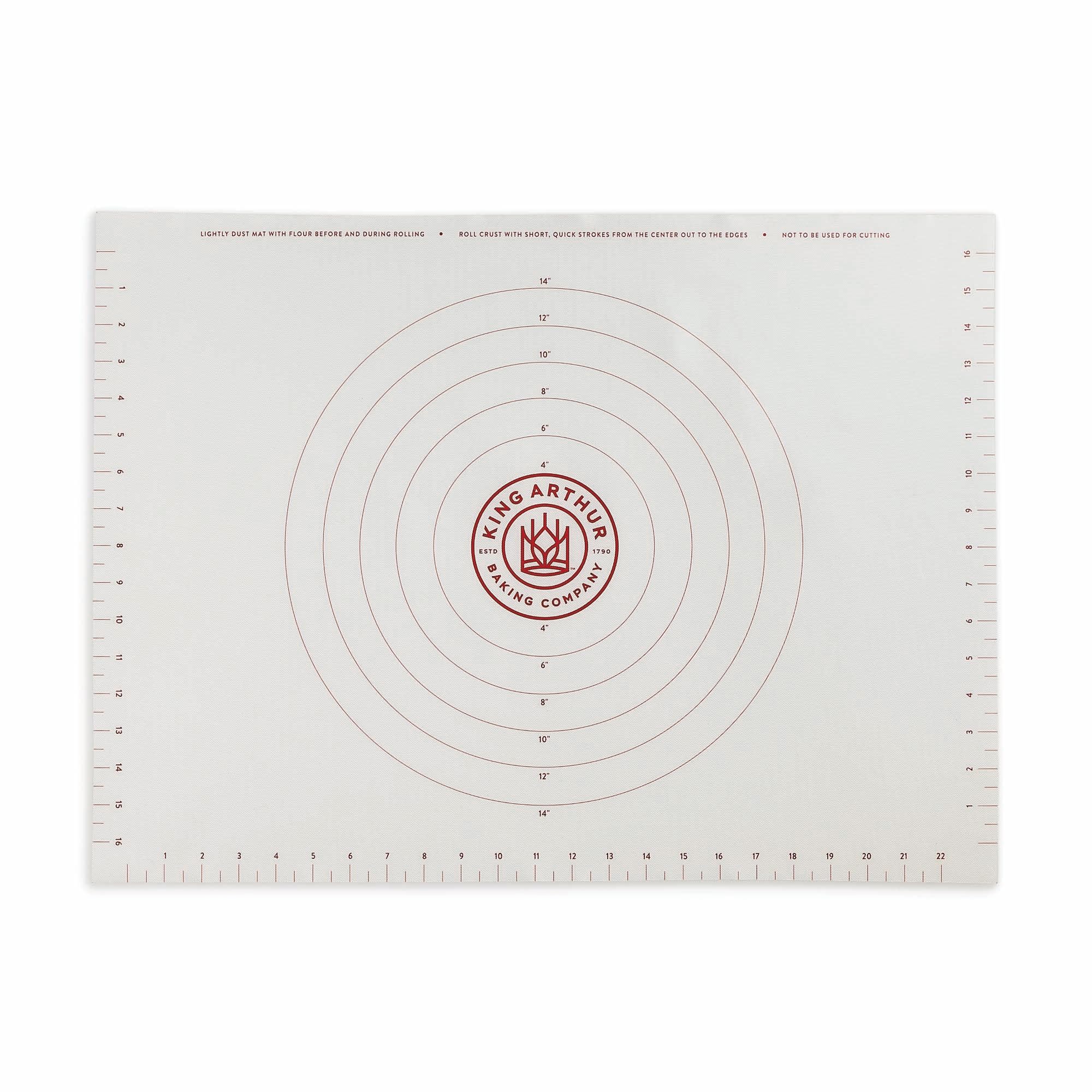 King Arthur Rolling Mat measuring grid remains legible during use.