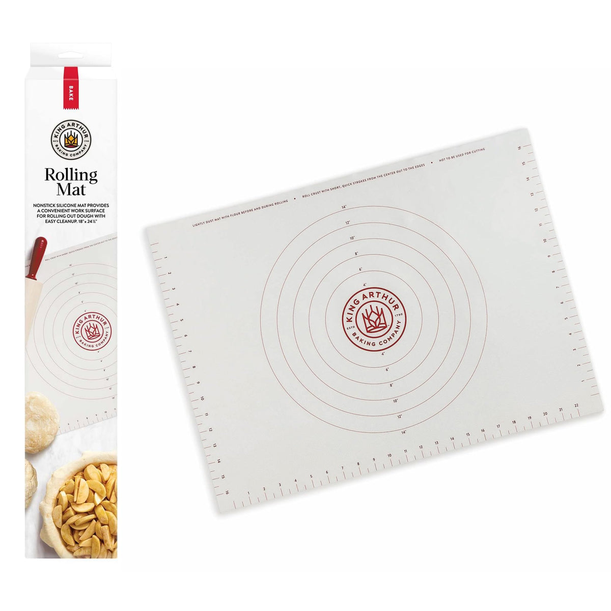 King Arthur Rolling Mat silicone surface close-up for easy dough release.