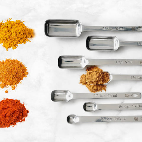 King Arthur Spice Spoons: seven-piece set for versatile measuring.