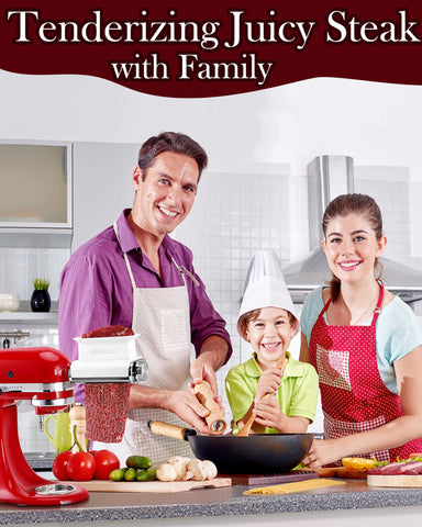 KINGEAGLE meat tenderizer with three settings knob for customizable texture.