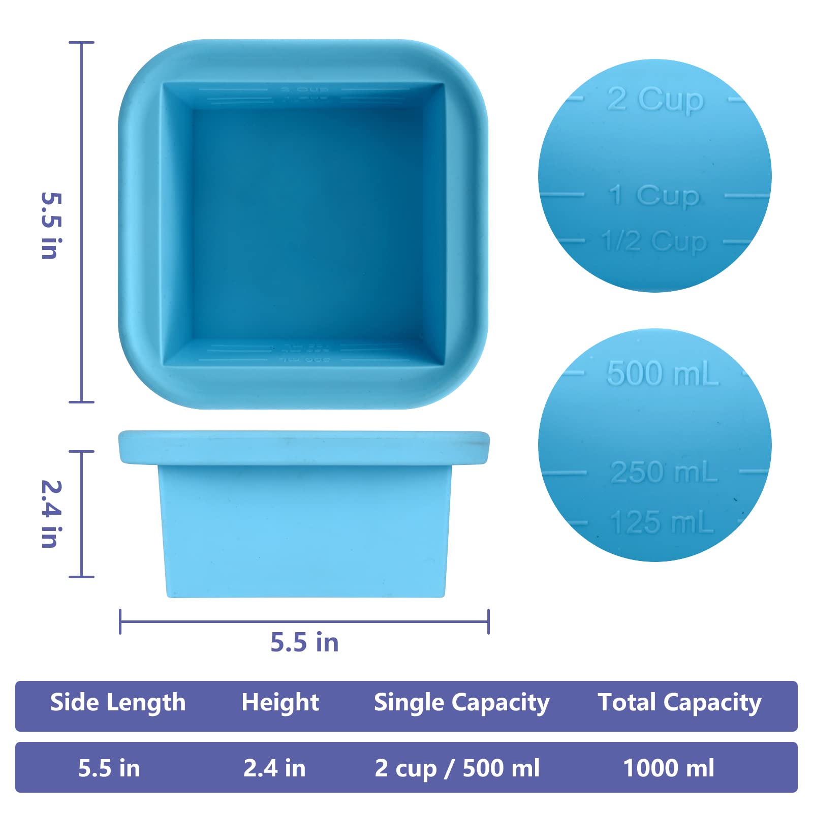 Kinggrand Kitchen clear tight lid seals freshness and prevents freezer odors.