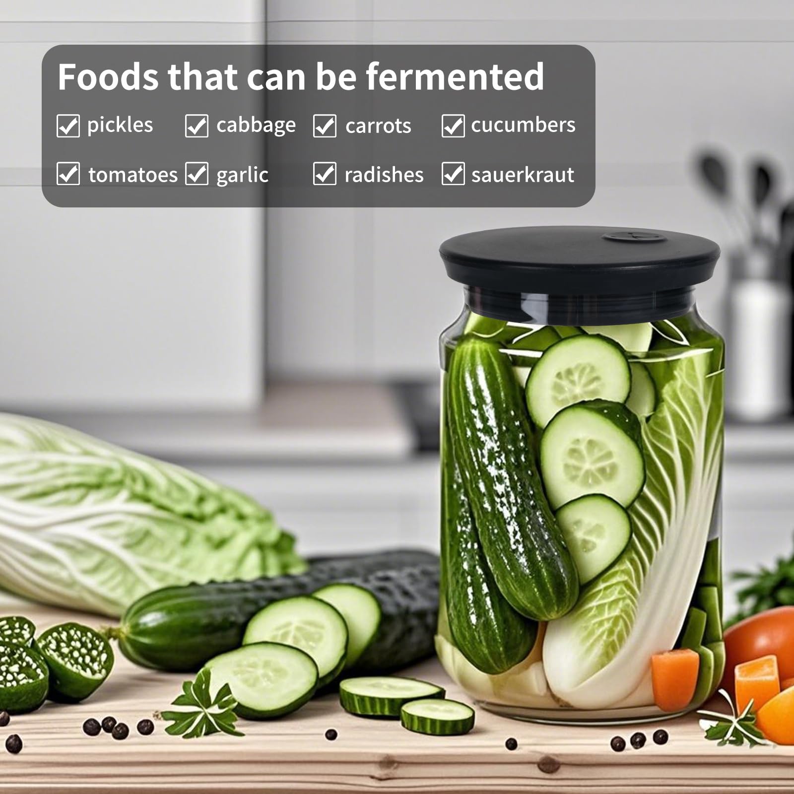 Kinggrand Kitchen dishwasher-safe lid is easy to clean and reuse.