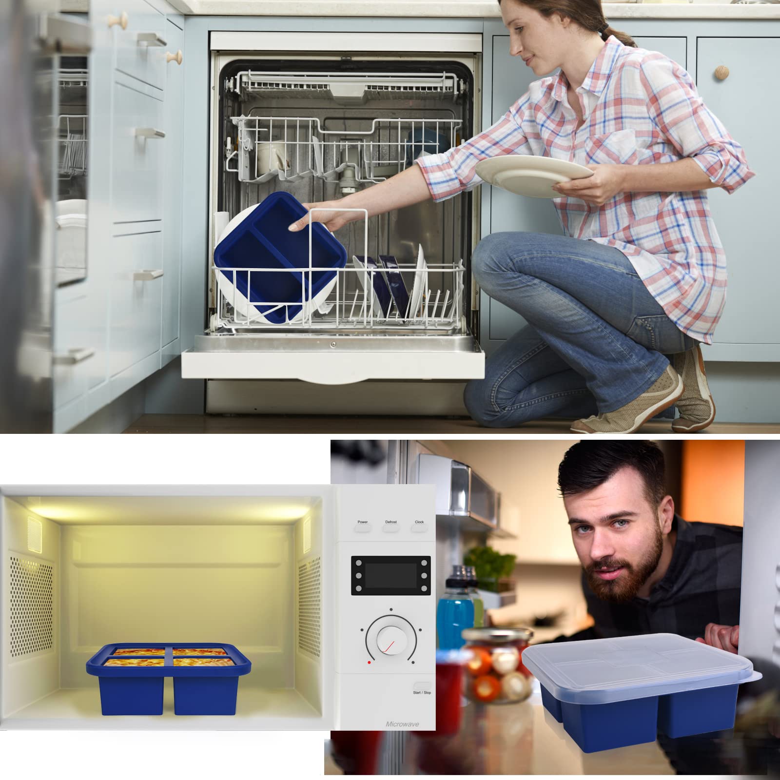 Kinggrand Kitchen large-slice molds ideal for batch cooking and storage.