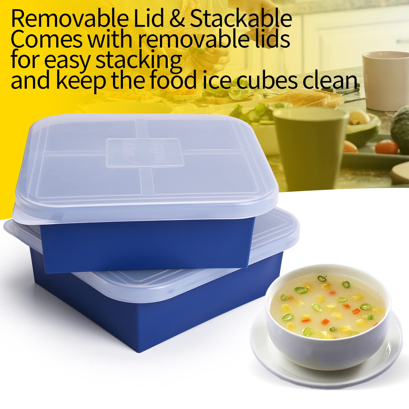 Kinggrand Kitchen freezer organization tray helping keep fridge tidy.