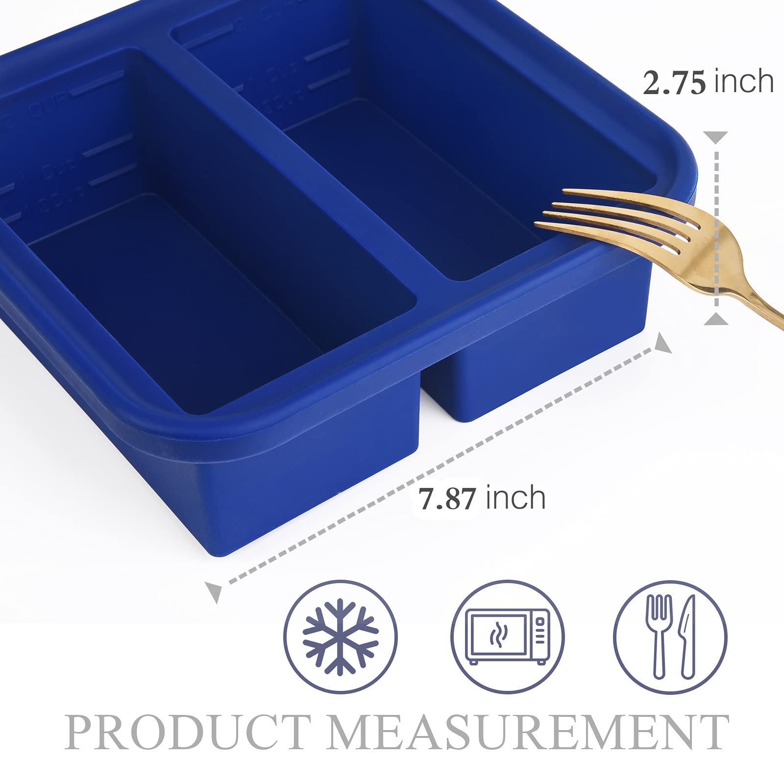 Kinggrand Kitchen freezer tray with lid for airtight, odor-free storage.