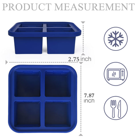 Kinggrand Kitchen soup freezer mold stackable with lid for organized freezing.
