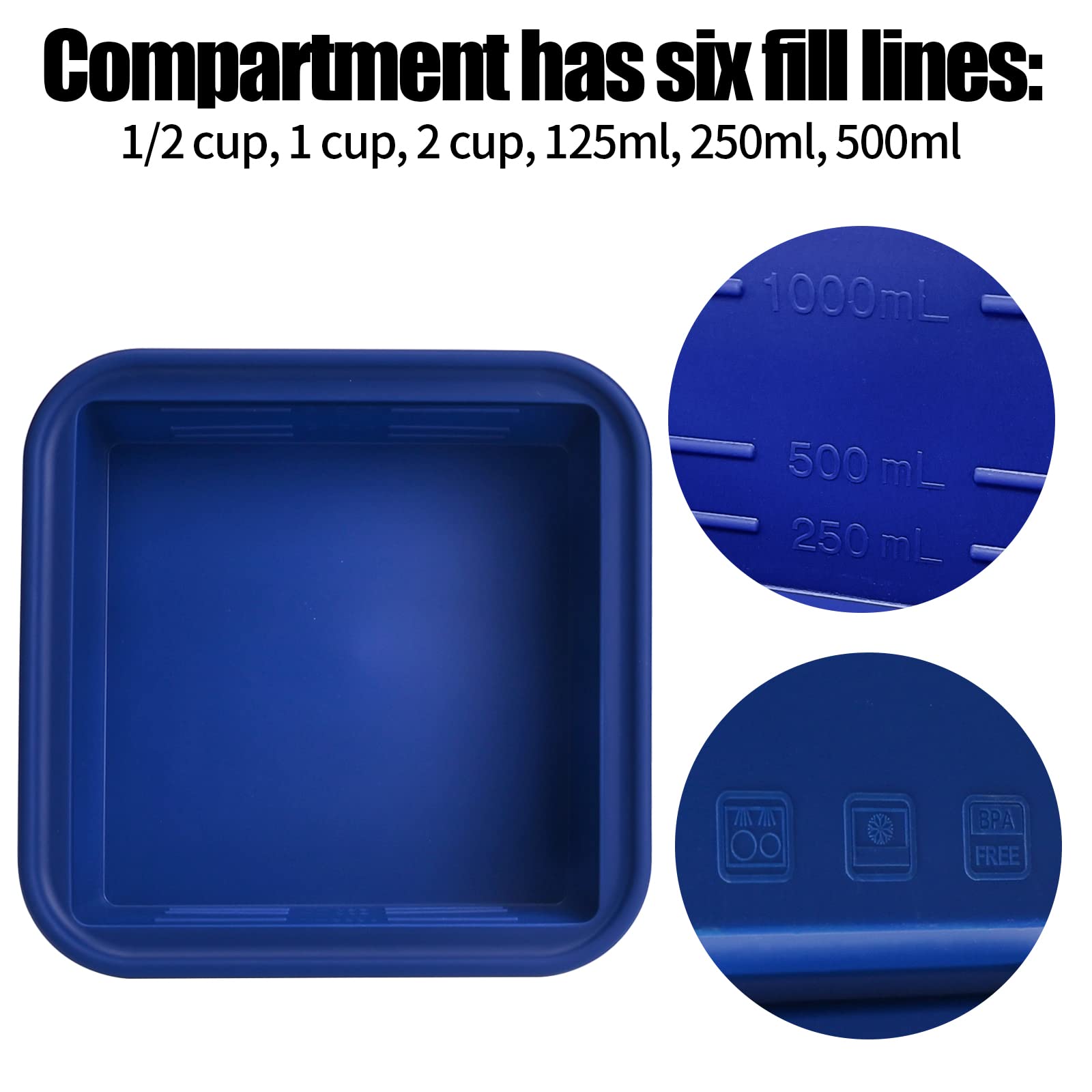 Kinggrand Kitchen stackable freezer tray saving freezer space.