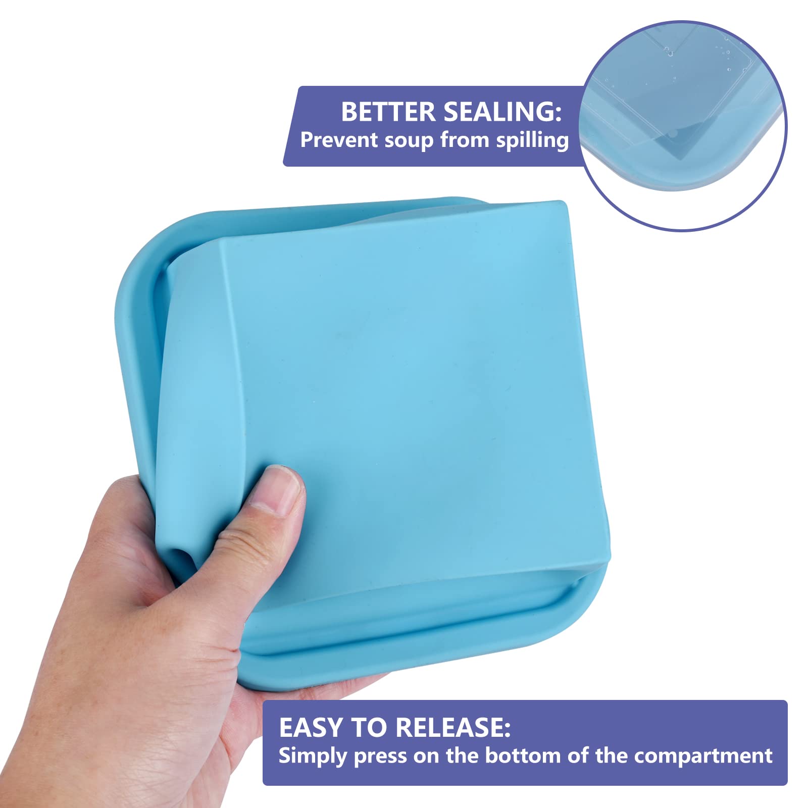 Kinggrand Kitchen tray with reinforced stainless steel frame adds stability in the freezer.