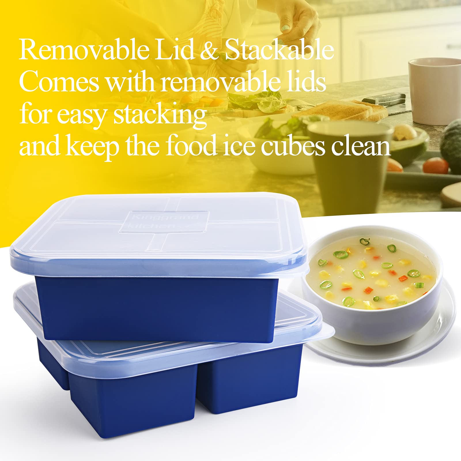 Kinggrand Kitchen dishwasher-safe silicone mold simplifies cleanup and reuse.