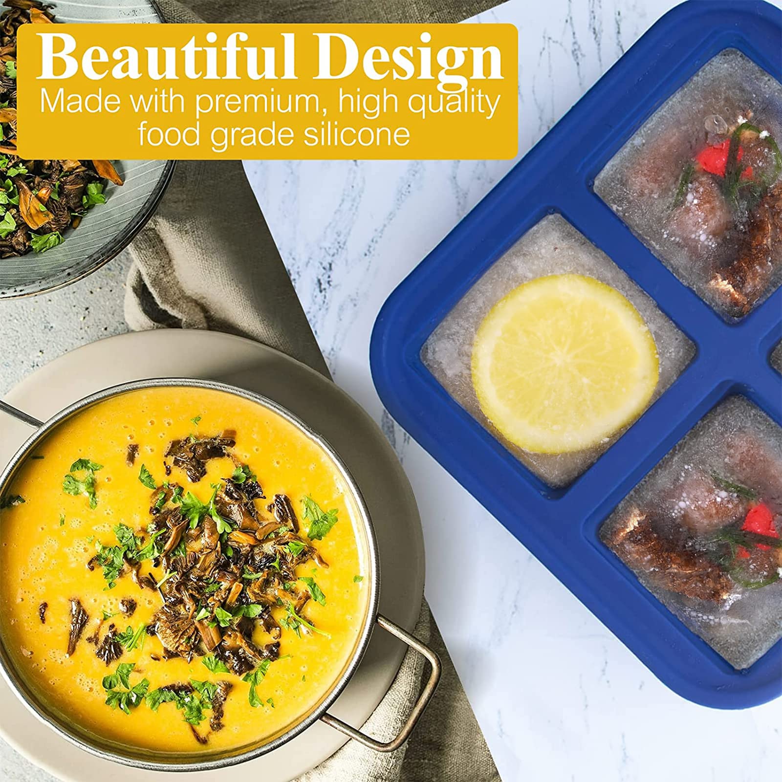 Kinggrand Kitchen transparent lid freezes items with minimal odor transfer.