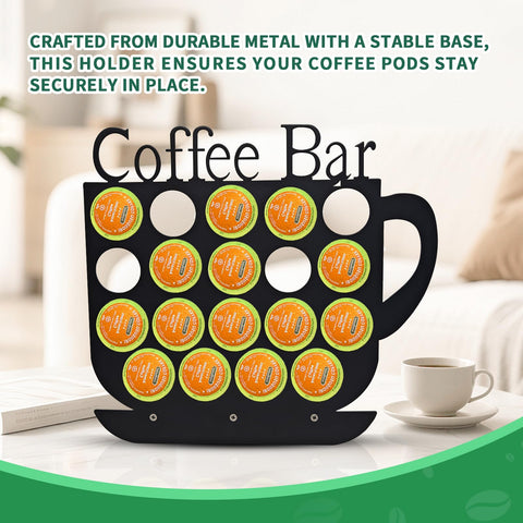KingLive K Cups Holder 19-pod capacity keeps Keurig pods neatly visible.