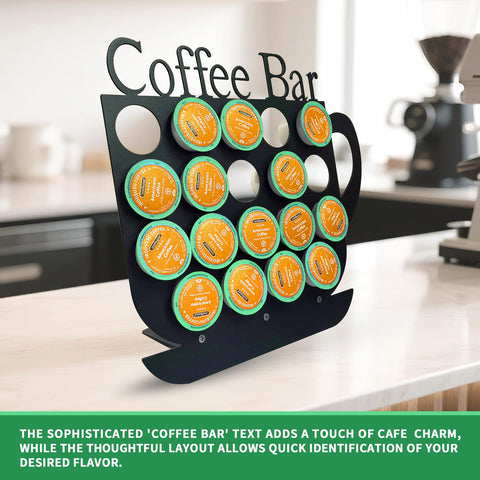 KingLive K Cups Holder black finish adds modern style to kitchens.