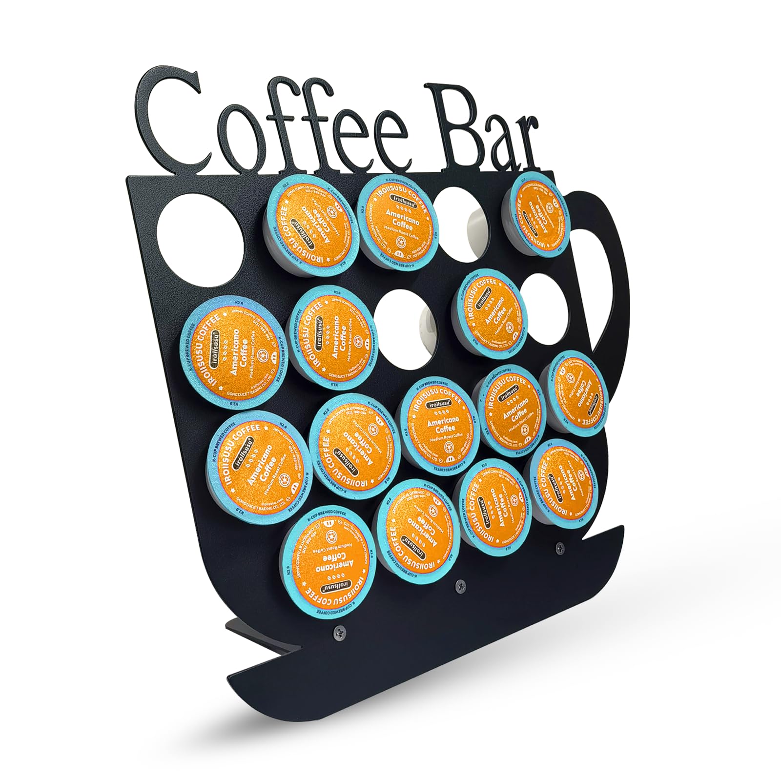KingLive K Cups Holder cup silhouette display for elegant pod organization.