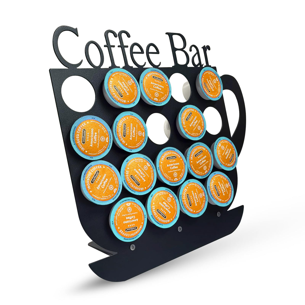 KingLive K Cups Holder cup silhouette display for elegant pod organization.